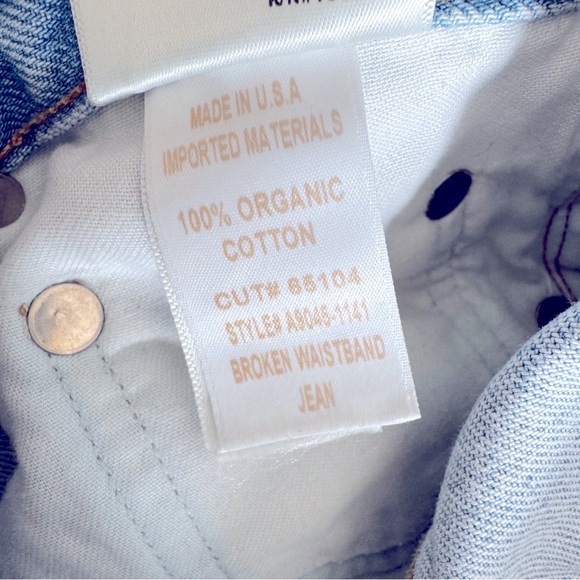 AGOLDE Broken Waistband Jean Organic Cotton Sideline Light Blue Wash 28 - Picture 9 of 9